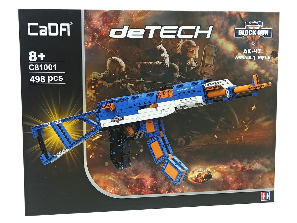 Karabin Assault Rifle AK-47 z Klocków CADA 498 Elementów Karabin Assault Rifle AK-47 z Klocków CADA 498 Elementów