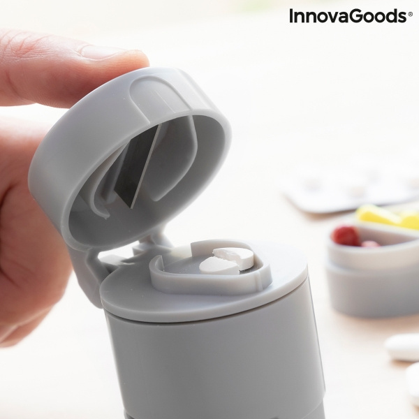 Pojemnik na Tabletki z Przecinaczem i Rozdrabniaczem 5w1 InnovaGoods Pojemnik na Tabletki z Przecinaczem i Rozdrabniaczem 5w1 InnovaGoods