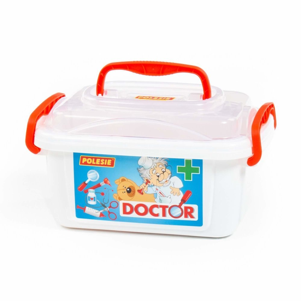 Zestaw Lekarz W Pudełku Stetoskop Strzykawka Młoteczek Okulary 53619 Zestaw Lekarz W Pudełku Stetoskop Strzykawka Młoteczek Okulary 53619