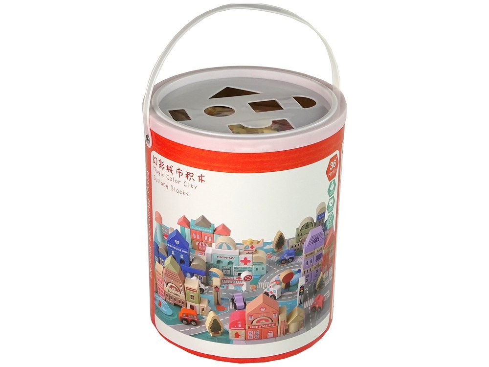 Zestaw Drewnianych Klocków Miasto Litery Puzzle 162 Sztuk Zestaw Drewnianych Klocków Miasto Litery Puzzle 162 Sztuk