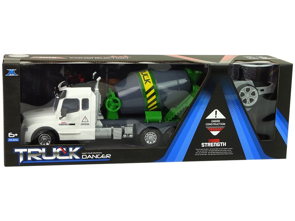Betoniarka Ciężarówka R/C Obrotowa Gruszka Biała Pilot 2,4 G Betoniarka Ciężarówka R/C Obrotowa Gruszka Biała Pilot 2,4 G