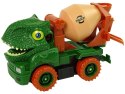 Ciężarówka Betoniarka Dinozaur do Rozkręcania Zielony Akcesoria