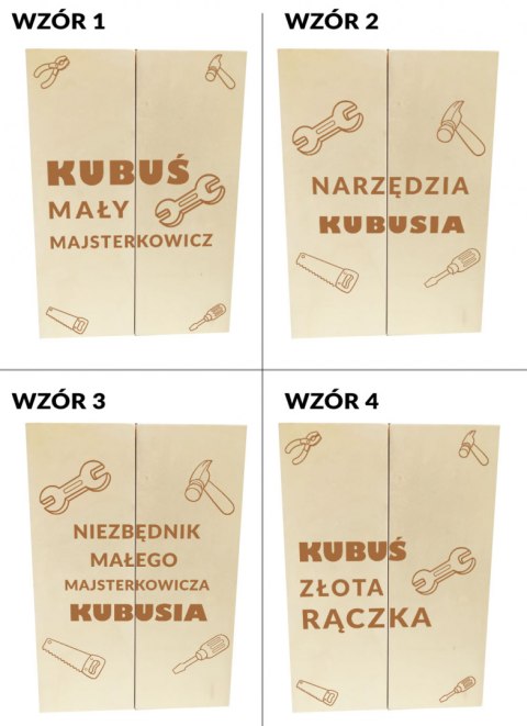 Skrzynka na narzędzia dla dzieci drewniana z grawerem Skrzynka na narzędzia dla dzieci drewniana z grawerem