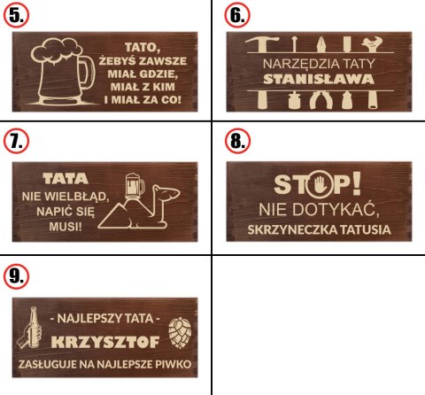 Nosidło na piwo drewniane z grawerem dla Taty Nosidło na piwo drewniane z grawerem dla Taty