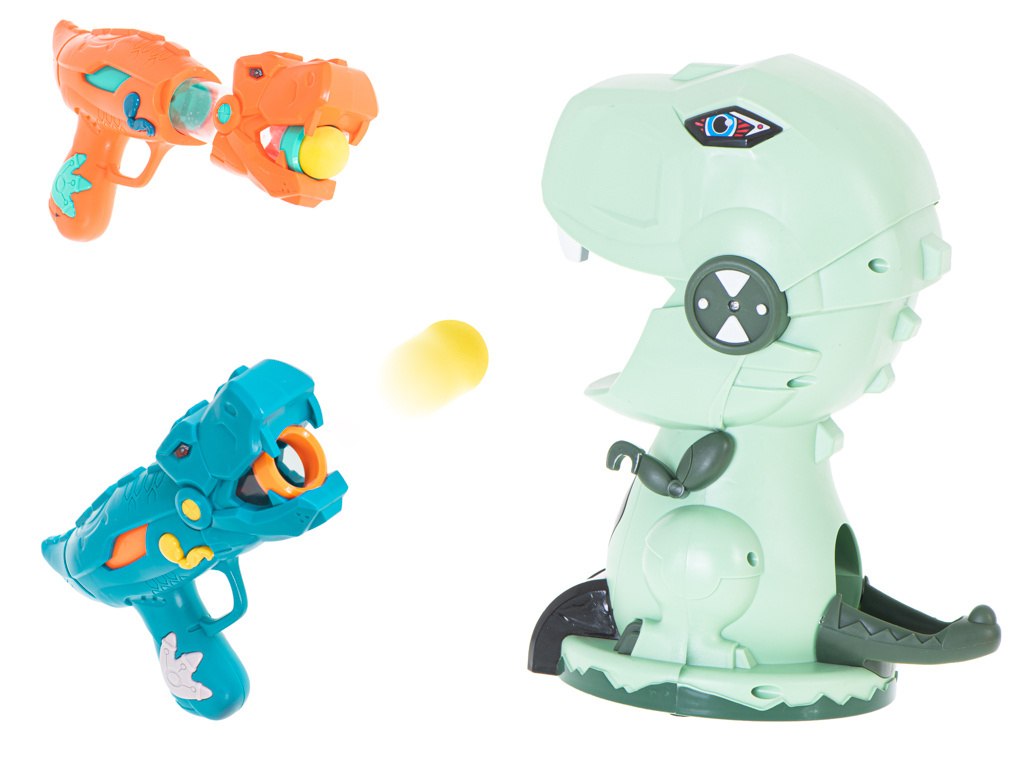 2x Pistolet na Kulki + Dinozaur - Strzelanie do celu 2x Pistolet na Kulki + Dinozaur - Strzelanie do celu