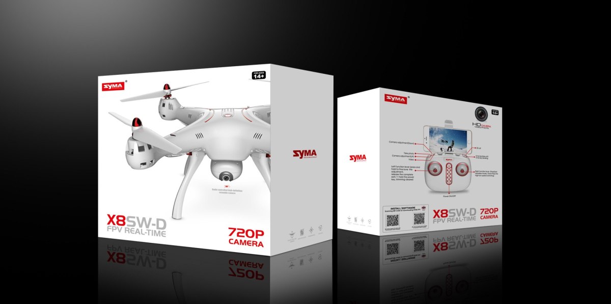 Dron RC Syma X8SW-D 2.4G 4CH FPV Wi-Fi 720p Dron RC Syma X8SW-D 2.4G 4CH FPV Wi-Fi 720p