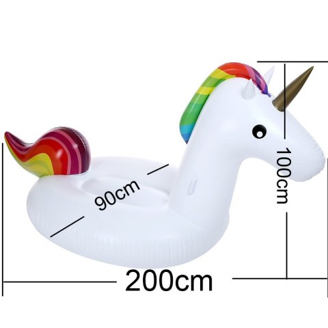 Dmuchany jednorożec materac do pływania 200 cm Dmuchany jednorożec materac do pływania 200 cm