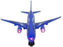 Samolot Pasażerski Niebieski Napęd Światła Dźwięki