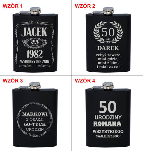 Piersiówka z Grawerem - prezent na urodziny dla faceta Piersiówka z Grawerem - prezent na urodziny dla faceta