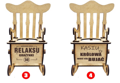 Fotel Bujany na Wino z grawerem + kieliszki