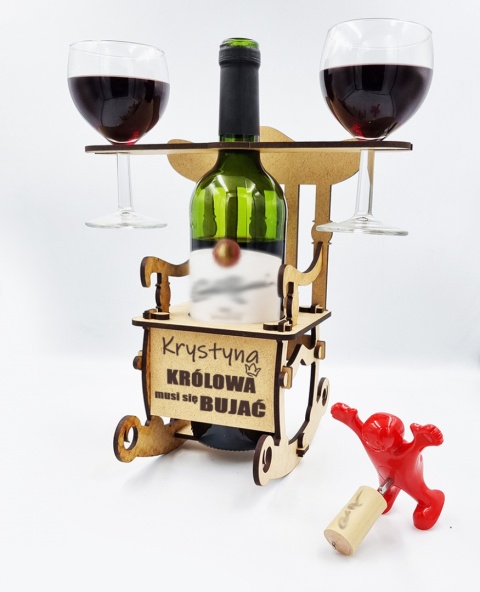 Fotel Bujany na Wino z grawerem + kieliszki