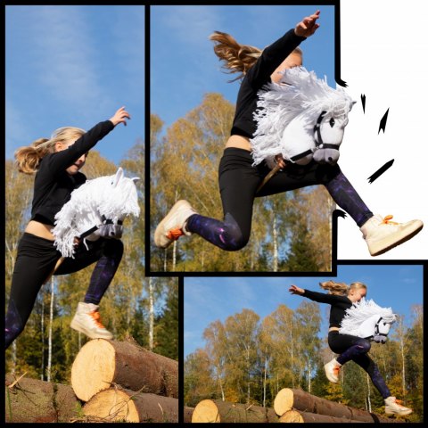 Hobby Horse Skippi - koń na kiju - Szary Hobby Horse Skippi - koń na kiju - Szary
