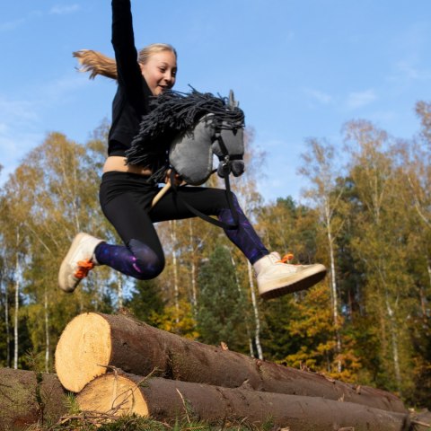 Hobby Horse Skippi - koń na kiju - Szary Hobby Horse Skippi - koń na kiju - Szary