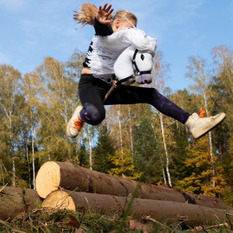 Hobby Horse Skippi - koń na kiju - Szary Hobby Horse Skippi - koń na kiju - Szary
