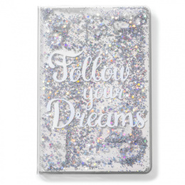 Notes FOLLOW YOUR DREAMS - srebrne cekiny