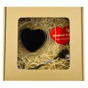 Szklanka termiczna z sercem, łyżeczką i zawieszką - Zestaw prezentowy na Walentynki