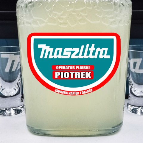 Zestaw Imprezowy MaszLitra - kuferek, butelka i kieliszki Zestaw Imprezowy MaszLitra - kuferek, butelka i kieliszki