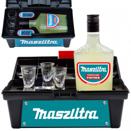 Zestaw Imprezowy MaszLitra - kuferek, butelka i kieliszki