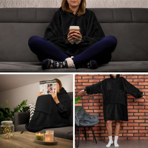 Bluzair - Bluza koc - Czarny Bluzair - Bluza koc - Czarny