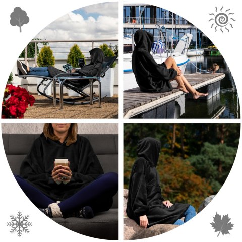 Bluzair - Bluza koc - Czarny Bluzair - Bluza koc - Czarny