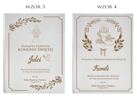 Biblia w drewnianym pudełku Prezent na Komunię - Pamiątka Pierwszej Komunii Świętej Biblia w drewnianym pudełku Prezent na Komunię - Pamiątka Pierwszej Komunii Świętej