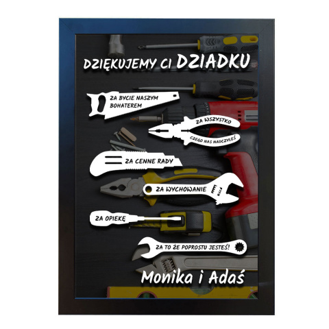Podziękowanie dla dziadka majsterkowicza - prezent na Dzień Dziadka Podziękowanie dla dziadka majsterkowicza - prezent na Dzień Dziadka