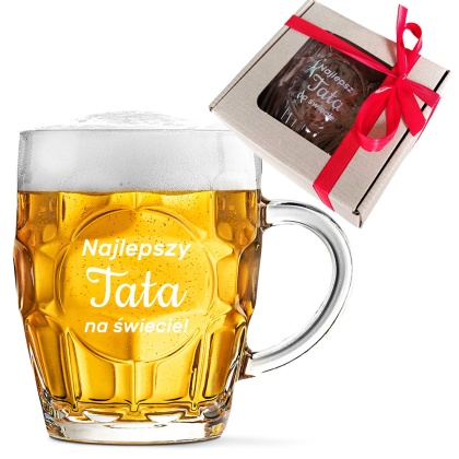 Kufel do piwa dla Taty z grawerem - prezent na Dzień Ojca Święta Urodziny