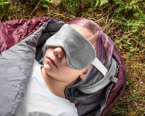 Poduszka podróżna z maską na oczy KOTEK Poduszka podróżna z maską na oczy KOTEK