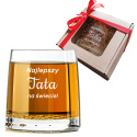 Szklanka do whisky KROSNO dla Taty z grawerem - prezent na Dzień Ojca Święta Urodziny