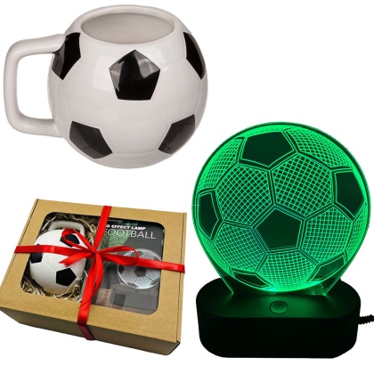 Zestaw Prezent dla Piłkarza - kubek + lampka