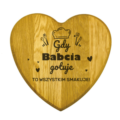 Dębowa Deska do Krojenia Serce - prezent dla Babci na Dzień Babci i Dziadka Święta Urodziny Dębowa Deska do Krojenia Serce - prezent dla Babci na Dzień Babci i Dziadka Święta Urodziny