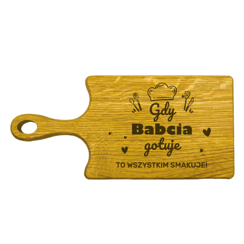 Dębowa Deska do Krojenia z grawerem - prezent dla Babci na Dzień Babci i Dziadka Święta Urodziny Dębowa Deska do Krojenia z grawerem - prezent dla Babci na Dzień Babci i Dziadka Święta Urodziny