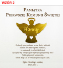 Pamiątka Pierwszej Komunii Świętej - prezent na Pierwszą Komunię Świętą dla chłopca dziewczynki