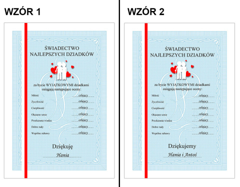 Świadectwo z Czerwonym Paskiem dla Babci i Dziadka - prezent dla dziadków na Dzień Babci i Dziadka Świadectwo z Czerwonym Paskiem dla Babci i Dziadka - prezent dla dziadków na Dzień Babci i Dziadka