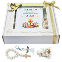 Biblia na Komunię z Życzeniami + Dodatki - Pamiątka Pierwszej Komunii Świętej Prezent na Komunię dla Chłopca Dziewczynki Biblia na Komunię z Życzeniami + Dodatki - Pamiątka Pierwszej Komunii Świętej Prezent na Komunię dla Chłopca Dziewczynki
