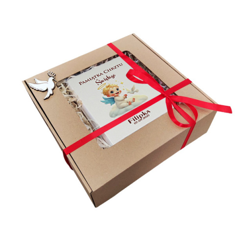 Biblia w Drewnianym Pudełku z Życzeniami Prezent na Chrzest - Pamiątka Chrztu Świętego Biblia w Drewnianym Pudełku z Życzeniami Prezent na Chrzest - Pamiątka Chrztu Świętego