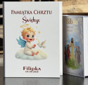 Biblia w Drewnianym Pudełku z Życzeniami Prezent na Chrzest - Pamiątka Chrztu Świętego