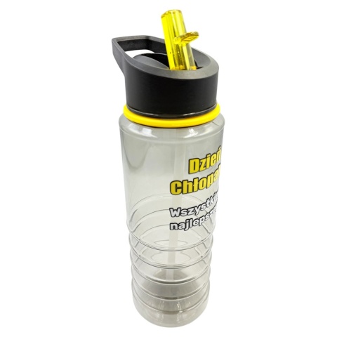 Bidon na Wodę ze Słomką 750 ml z Nadrukiem - prezent na Dzień Chłopaka Szkoła Przedszkole