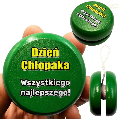 Drewniane JOJO z nadrukiem - prezent na Dzień Chłopaka Szkoła Przedszkole
