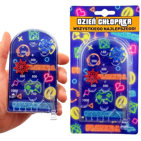 Gra Zręcznościowa Pinball - Prezent na Dzień Chłopaka dla Fana Gier szkoła przedszkole