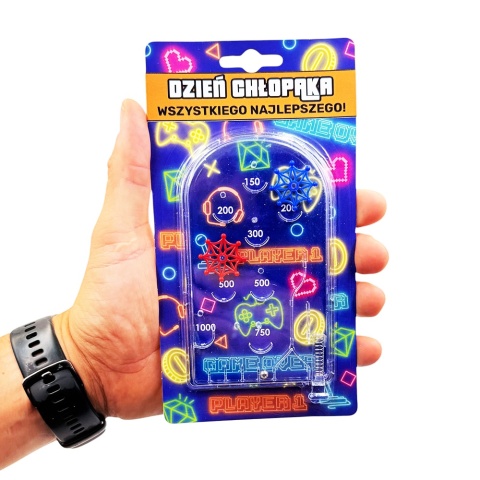 Gra Zręcznościowa Pinball - Prezent na Dzień Chłopaka dla Fana Gier szkoła przedszkole