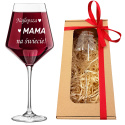 Kieliszek do Wina Krosno dla Mamy w ozdobnym kartoniku - prezent na Dzień Mamy Matki Kieliszek do Wina Krosno dla Mamy w ozdobnym kartoniku - prezent na Dzień Mamy Matki