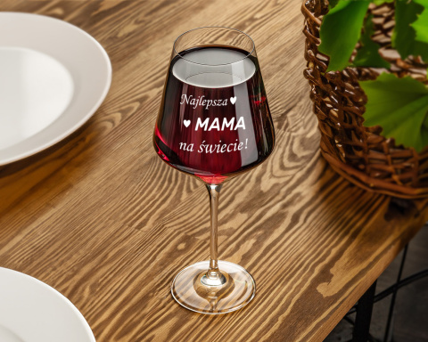 Kieliszek do Wina Krosno dla Mamy w ozdobnym kartoniku - prezent na Dzień Mamy Matki Kieliszek do Wina Krosno dla Mamy w ozdobnym kartoniku - prezent na Dzień Mamy Matki