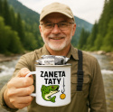 Kubek Metalowy dla Taty Wędkarza - Prezent na Dzień Ojca Święta Urodziny Emaliowany Kubek Metalowy dla Taty Wędkarza - Prezent na Dzień Ojca Święta Urodziny Emaliowany
