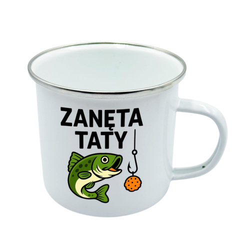 Kubek Metalowy dla Taty Wędkarza - Prezent na Dzień Ojca Święta Urodziny Emaliowany Kubek Metalowy dla Taty Wędkarza - Prezent na Dzień Ojca Święta Urodziny Emaliowany
