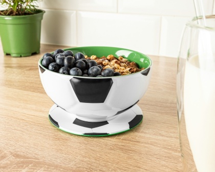 Miska piłkarza z futbolową podkładką