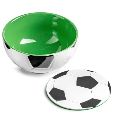 Miska piłkarza z futbolową podkładką