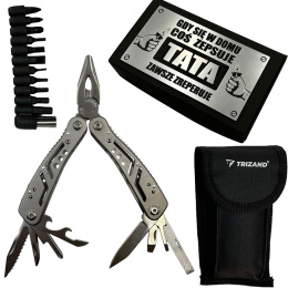 Multitool 13w1 z Grawerem dla Taty - Prezent na Dzień Ojca Święta Urodziny Narzędzie Wielofunkcyjne
