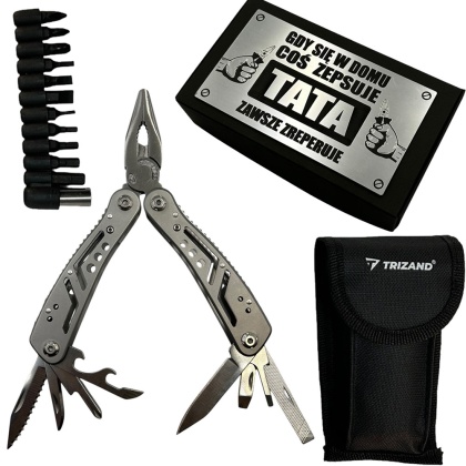 Multitool 13w1 z Grawerem dla Taty - Prezent na Dzień Ojca Święta Urodziny Narzędzie Wielofunkcyjne