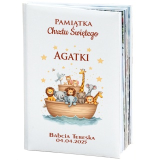 Personalizowana Biblia na Chrzest - Pamiątka Chrztu Świętego Prezent dla Chłopca Dziewczynki